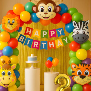 Jungle Theme 2nd Birth day Decorations