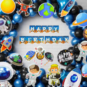 Space Theme Birthday Decoration Kit Banner Planet