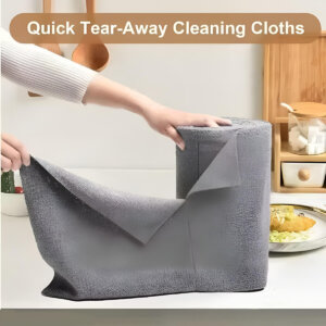 Microfiber Cleaning Cloth Roll 25x25CM – Reusable Tear-Away Towels Washable
