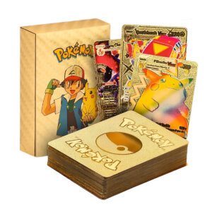 Premium Golden Pokemon Cards Game Collector’s Edition Deck for Kids - 55Pcs