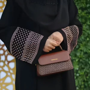 Fancy Golden Embroidery Design Sleeves Abaya