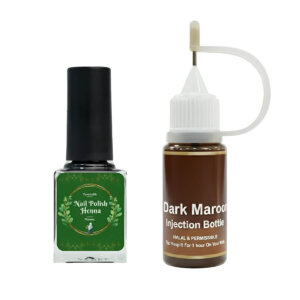 Natural Instant Henna Nail Polish Bottle + Injection