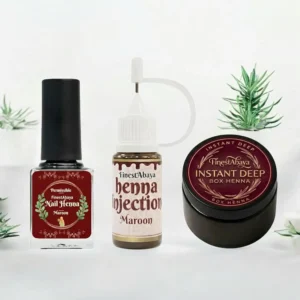 Natural Instant Henna Nail Bottle + Injection + Deepbox